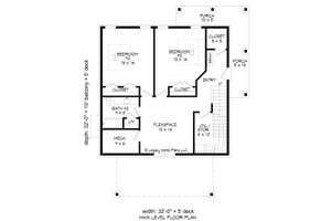Floor Plan - Main Floor for Modern House Plan #932-954 - 3 bed, 2.5 bath