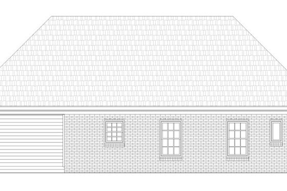 Exterior - Rear Elevation for Traditional House Plan #932-143 - 2 bed, 2 bath