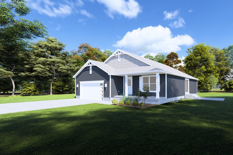 House Design - Exterior - Other Elevation 1 for Farmhouse House Plan #1111-24 - 3 bed, 2 bath