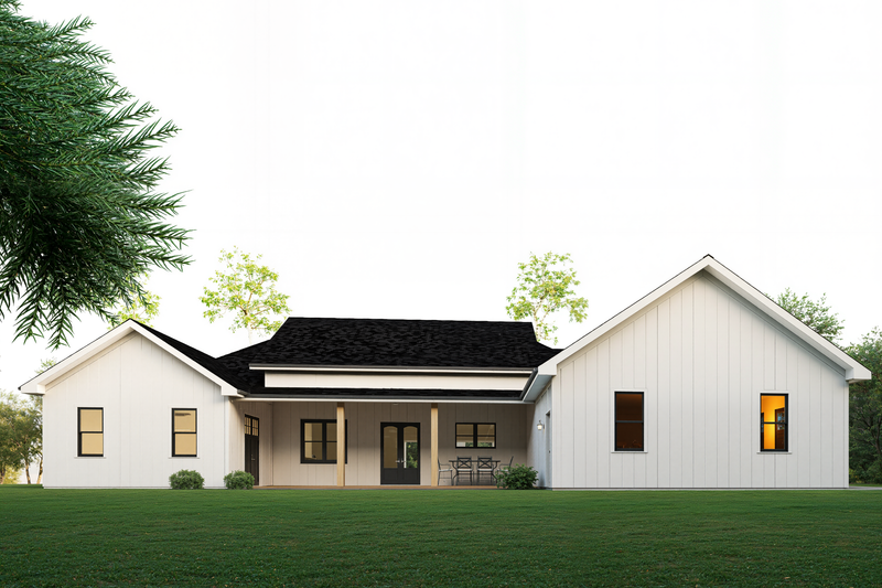 Architectural House Design - Exterior - Rear Elevation for Farmhouse House Plan #1112-19 - 4 bed, 3.5 bath