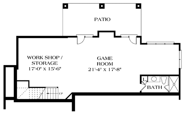 House Plan Design - Colonial Floor Plan - Lower Floor Plan #453-361