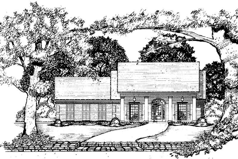 Dream House Plan - Classical Exterior - Front Elevation Plan #36-539