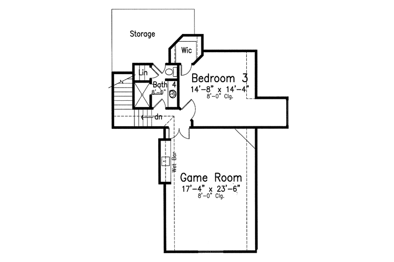 Dream House Plan - Floor Plan - Upper Floor for Traditional House Plan #52-254 - 4 bed, 3.5 bath