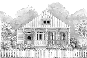 Architectural House Design - Exterior - Front Elevation for Country House Plan #301-154 - 3 bed, 2.5 bath
