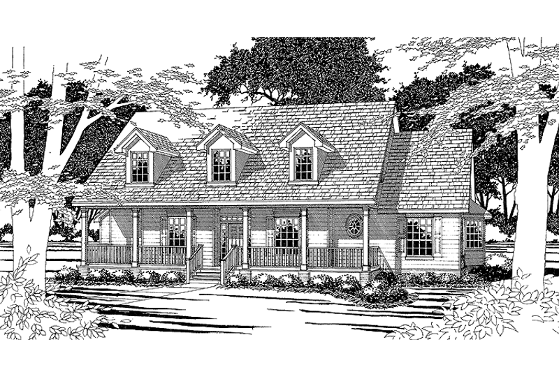 Architectural House Design - Country Exterior - Front Elevation Plan #472-246
