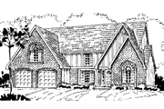 Tudor Style House Plan - 4 Beds 4.5 Baths 2694 Sq/Ft Plan #405-318 