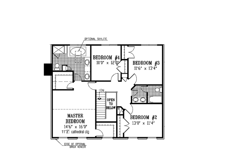 Dream House Plan - Floor Plan - Upper Floor for Classical House Plan #953-6 - 4 bed, 2.5 bath