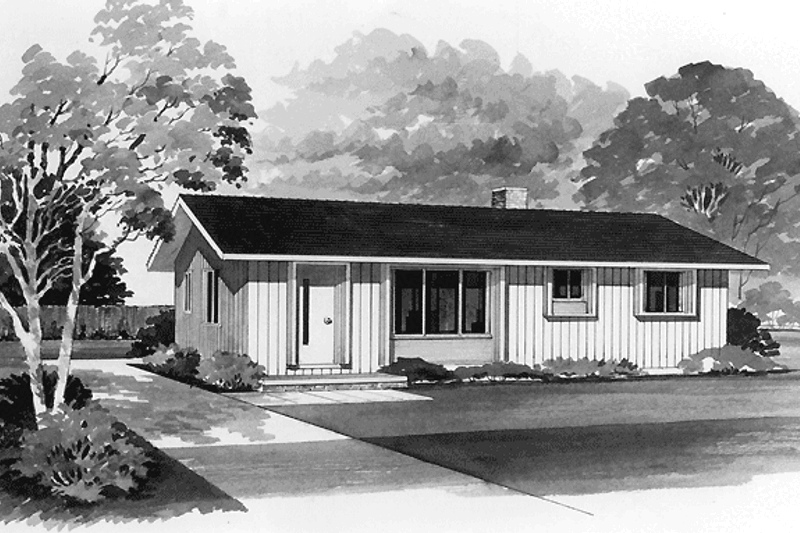 Home Plan - Ranch Exterior - Front Elevation Plan #72-591