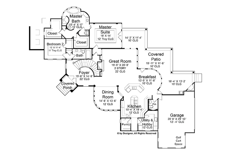 Dream House Plan - Floor Plan - Main Floor for Mediterranean House Plan #952-196 - 4 bed, 4.5 bath