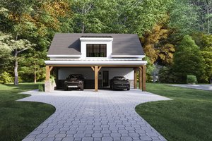 Exterior - Front Elevation 3 for Craftsman House Plan #1094-27 - 2 bed, 2 bath