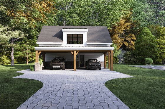 Exterior - Front Elevation 3 for Craftsman House Plan #1094-27 - 2 bed, 2 bath