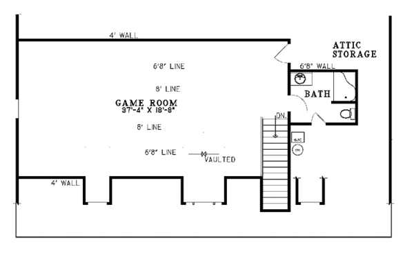 House Plan Design - Ranch Floor Plan - Upper Floor Plan #17-2777