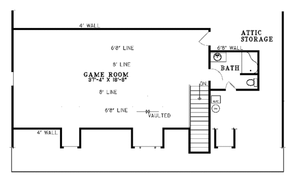 Ranch Floor Plan - Upper Floor Plan #17-2777