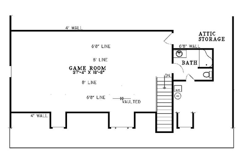 Dream House Plan - Floor Plan - Upper Floor for Ranch House Plan #17-2777 - 3 bed, 2 bath