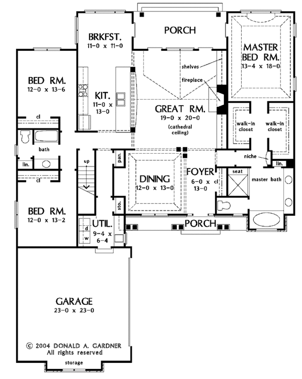 Architectural House Design - Country Floor Plan - Main Floor Plan #929-718