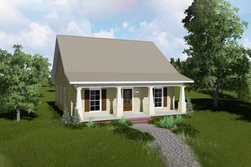 Country Style House Plan - 2 Beds 2 Baths 1122 Sq/Ft Plan #44-188
