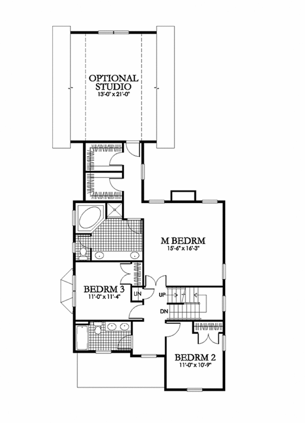 Architectural House Design - Country Floor Plan - Upper Floor Plan #1029-14