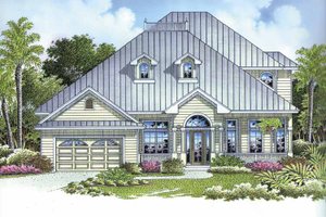 House Blueprint - Mediterranean Exterior - Front Elevation Plan #1017-100