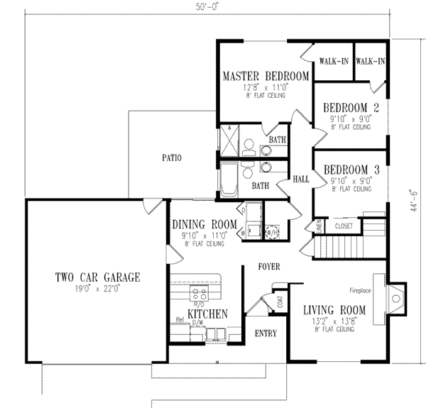 Home Plan - Adobe / Southwestern Floor Plan - Main Floor Plan #1-185