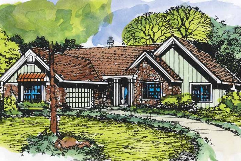 Home Plan - Ranch Exterior - Front Elevation Plan #320-950
