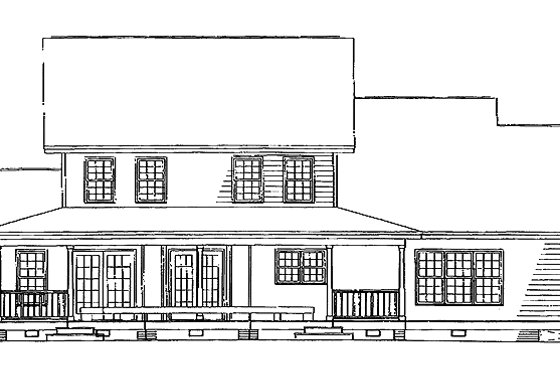 Exterior - Rear Elevation for Victorian House Plan #929-121 - 4 bed, 2.5 bath