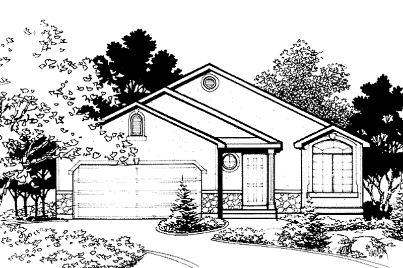 House Blueprint - Traditional Exterior - Front Elevation Plan #308-248