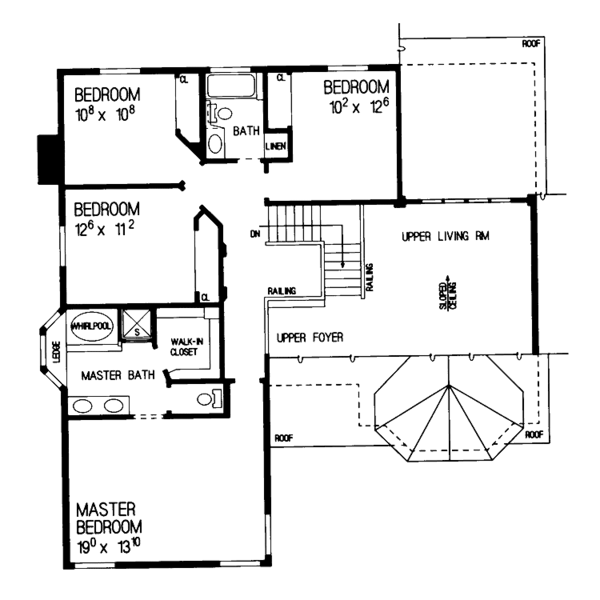 Home Plan - Mediterranean Floor Plan - Upper Floor Plan #72-920