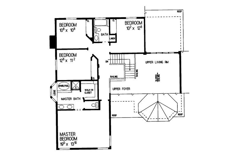 Dream House Plan - Floor Plan - Upper Floor for Mediterranean House Plan #72-920 - 4 bed, 2.5 bath
