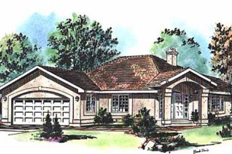 House Blueprint - Ranch Exterior - Front Elevation Plan #18-129
