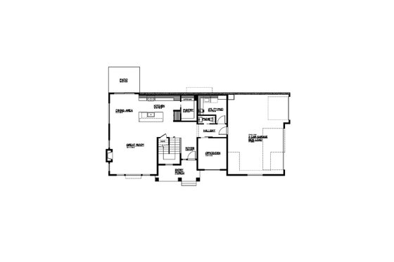 Floor Plan - Main Floor for Traditional House Plan #569-91 - 3 bed, 2.5 bath
