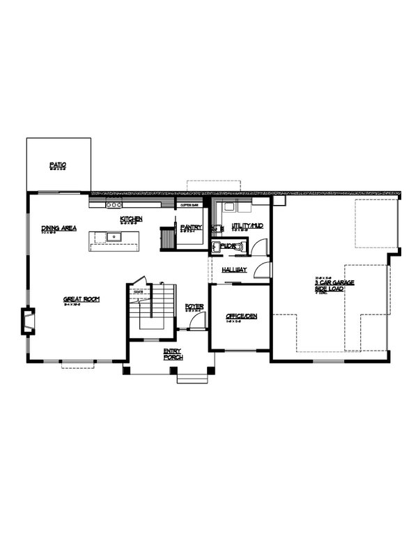 Architectural House Design - Traditional Floor Plan - Main Floor Plan #569-91