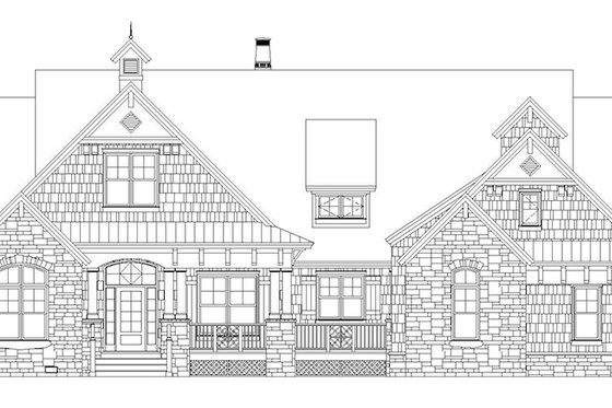 Exterior - Front Elevation 7 for Craftsman House Plan #929-905 - 4 bed, 4 bath