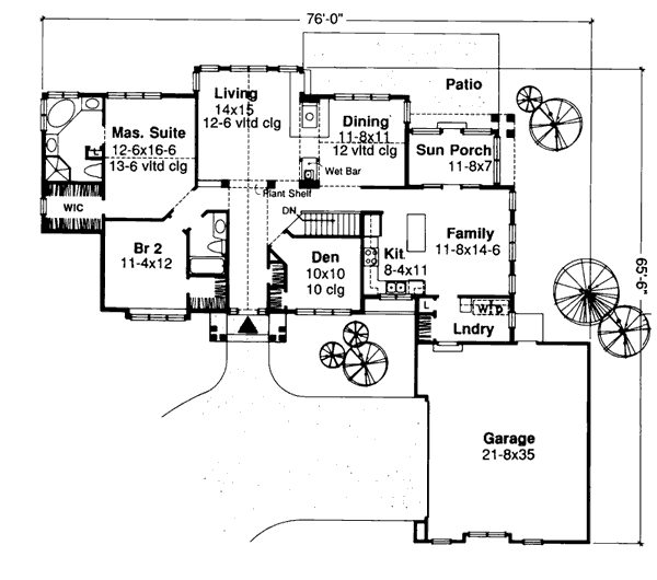 Craftsman Floor Plan - Main Floor Plan #320-364