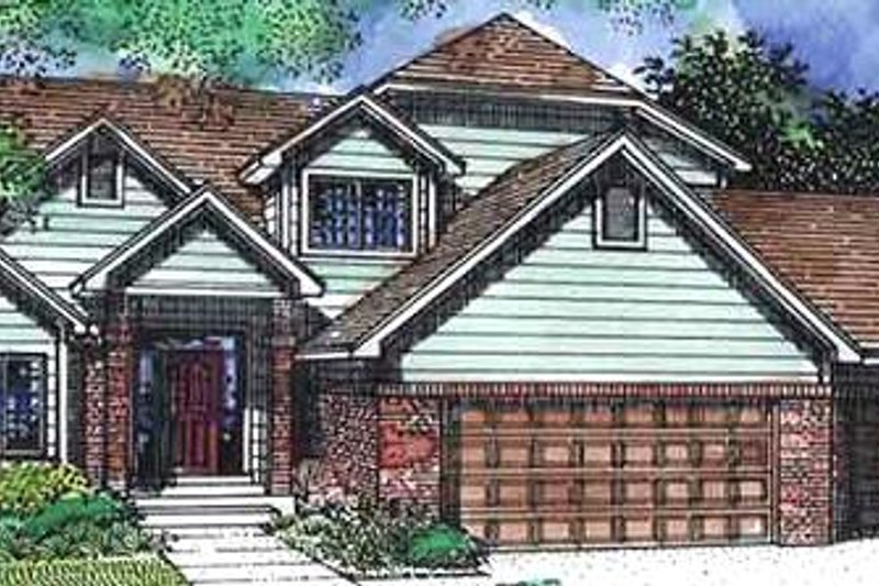 House Blueprint - Traditional Exterior - Front Elevation Plan #320-392