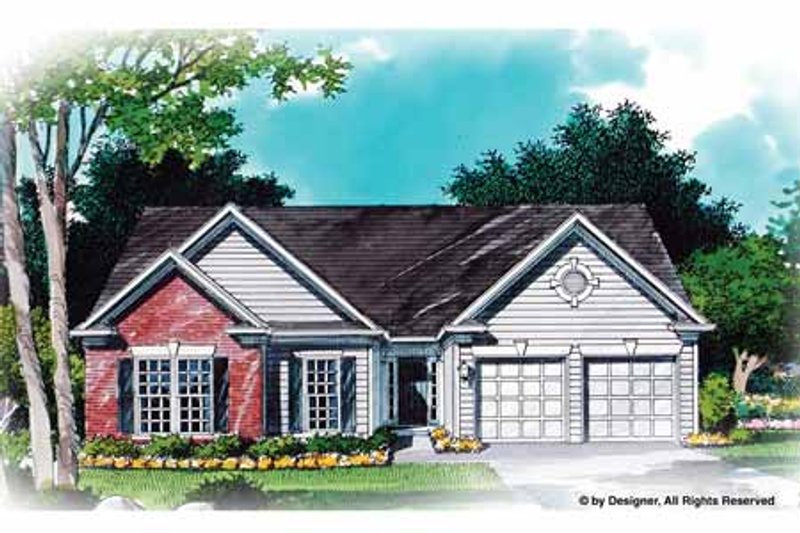 Dream House Plan - Exterior - Front Elevation 3 for Traditional House Plan #54-341 - 3 bed, 4.5 bath
