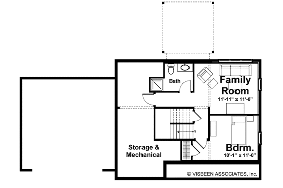 Floor Plan - Lower Floor for Country House Plan #928-157 - 3 bed, 2.5 bath