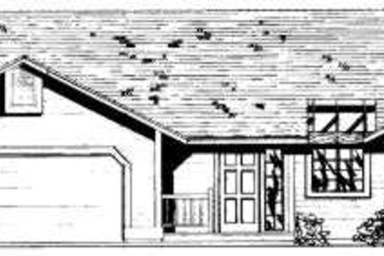 Exterior - Front Elevation for Traditional House Plan #303-294 - 3 bed, 2 bath