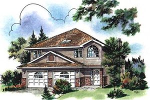 Traditional Exterior - Front Elevation Plan #18-9307