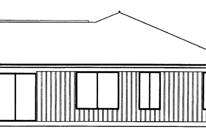 Home Plan - Exterior - Rear Elevation for Ranch House Plan #72-1028 - 3 bed, 2 bath