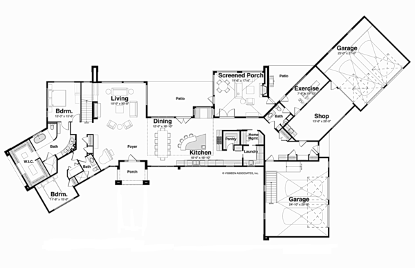 Architectural House Design - Contemporary Floor Plan - Main Floor Plan #928-255