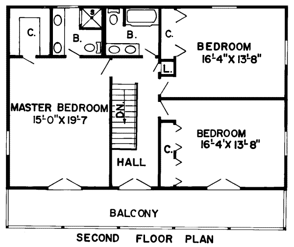 Mediterranean Floor Plan - Upper Floor Plan #312-173