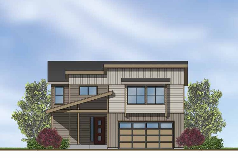 Home Plan - Contemporary Exterior - Front Elevation Plan #569-15