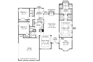Floor Plan - Main Floor for Mediterranean House Plan #927-82 - 3 bed, 2 bath