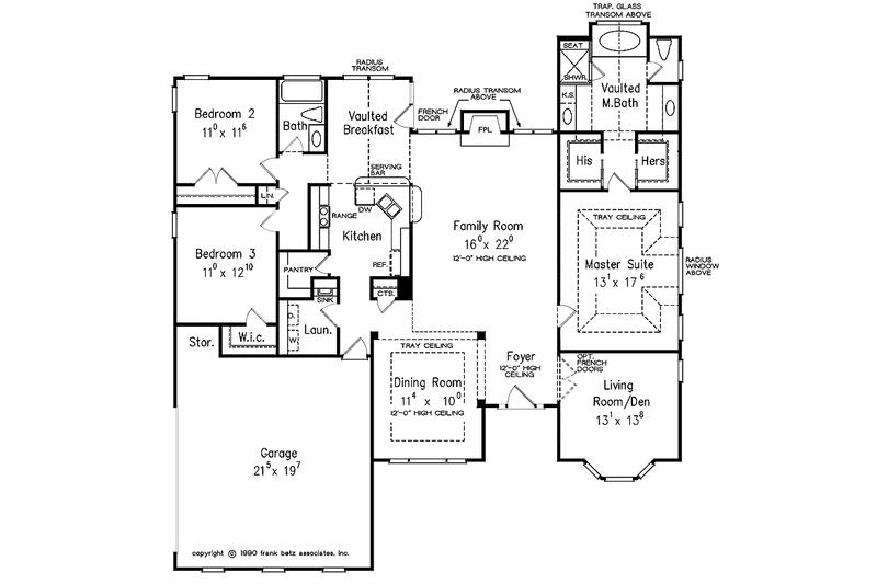 Home Plan - Floor Plan - Main Floor for Mediterranean House Plan #927-82 - 3 bed, 2 bath