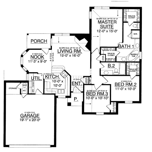 Home Plan - Traditional Floor Plan - Main Floor Plan #40-467