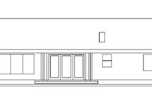 Exterior - Rear Elevation for Ranch House Plan #60-144 - 2 bed, 2.5 bath