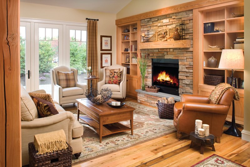 Architectural House Design - Interior - Family Room for Ranch House Plan #942-21 - 3 bed, 2 bath