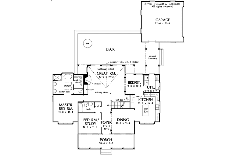 Home Plan - Floor Plan - Main Floor for Country House Plan #929-147 - 4 bed, 3 bath