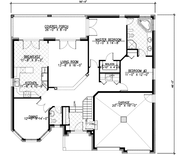 European Floor Plan - Main Floor Plan #138-102
