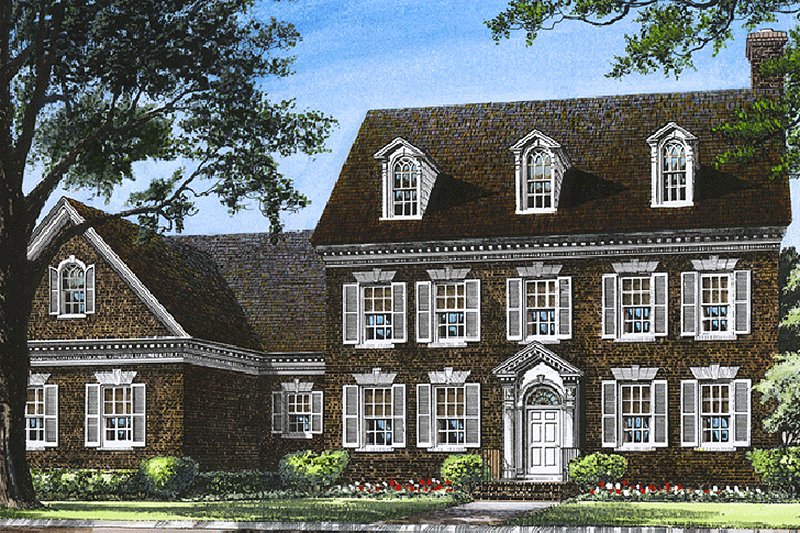 Home Plan - Colonial Exterior - Front Elevation Plan #137-155